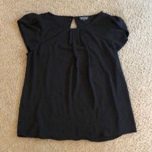 Black chiffon top